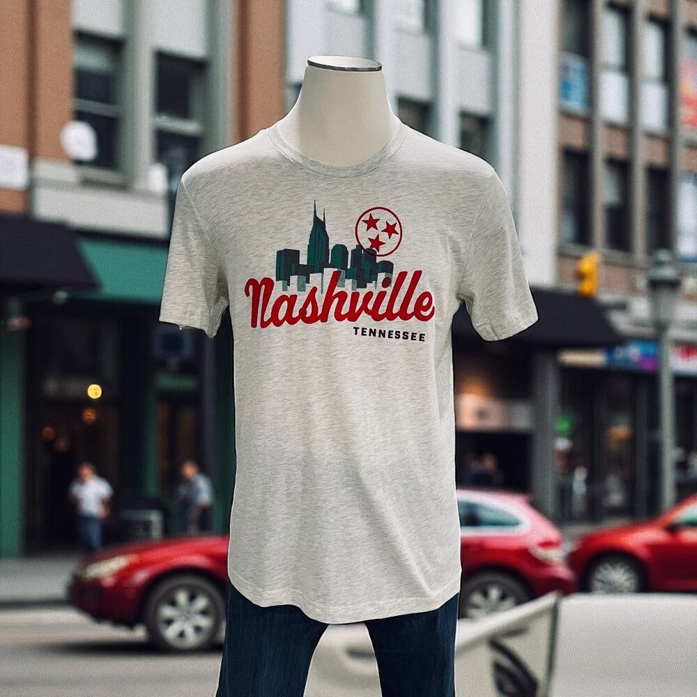Nashville Tennessee Skyline Shirt‎ Indycar Music City Grand Prix Vintage Tee
